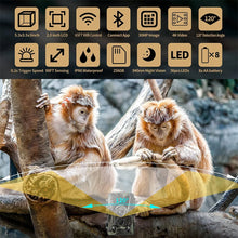Load image into Gallery viewer, Outdoor WiFi Trail Camera Bluetooth 4K 36MP Game Camera 940NM Night Vision Motion Activated Waterproof Hunting Wildlife Cam
