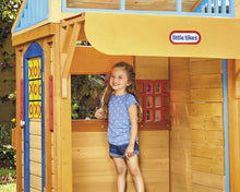 Load image into Gallery viewer, Real Wood Adventures  Outdoor Wood Game Playhouse
