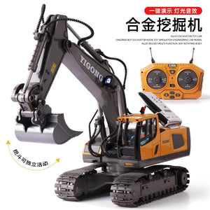 RC Alloy Brand Remote Control Excavator 1/20 Diecast Digger