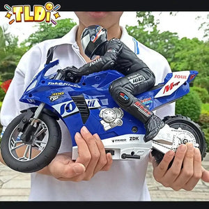 Boys 1/6 Electric Motor RC Stunt Motorcycle Drift Model