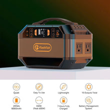Load image into Gallery viewer, Flashfish Portable Power Station Camping Solar Generator 299Wh 330W AC Outlets Lithium ion Battery Backup Power For Home Outdoor
