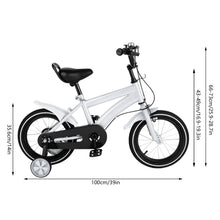 Load image into Gallery viewer, Kids Bike 14 Inch Kids Bicycle High Carbon Steel Frame with Removable Training Wheels Double Brake Bicycle Seat
