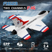 Load image into Gallery viewer, New Fx623/F16 RC Airplane Two Channel 2.4G Fighter Fixed Wing Foam Aircraft Model Glider Remote Control Aircraft Children Toy
