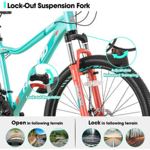 Load image into Gallery viewer, Mtb Bicycle for Adult 26 Inch Mountain Bike for Women 21 Speed With Lock-Out Suspension Fork Dual Disc Brakes Aluminum Frame MTB
