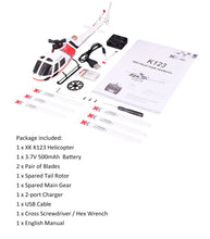 Load image into Gallery viewer, Wltoys XK K110 6CH 3D 6G System Remote Control Brushless RC Helicopter BNF without Transmitter  K100/K120/K123 /K124
