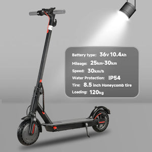 Adult Electric Scooter 36V 10.4Ah Escooter Kick Scooter with APP Lightweight Long Range 30km Scooters 350W