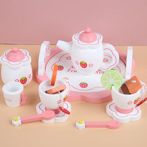 Baby's house toy simulation afternoon tea wooden teapot