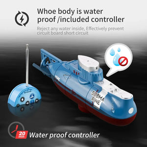 Mini RC Submarine Model Electric Boat High Speed Waterproof