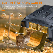 Load image into Gallery viewer, 4K Wifi Digital Night Vision Binoculars Device Infrared Night Vision Goggles 3&#39;&#39; Large Screen Full Dark 300m For Hunting Camping
