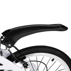 20” Folding Bike-7-Speed Shifter Double Brake System Adult Folding Bike Height Adjustable Foldable Bike for Teens