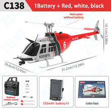 Load image into Gallery viewer, C138 PRO RC Helicopter 2.4G 6-Aixs Gyroscope 6CH Altitude Hold Optical Flow Brushless Remote Control Helicopter Toy VS Brush ERA
