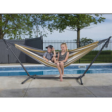 Load image into Gallery viewer, Heavy Duty Hammock with Metal Frame Free Standing Swinging Camping Travel Chair Tropical for Outdoor Patio Lawn
