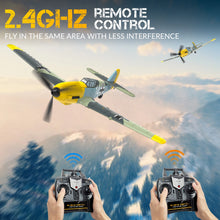 Load image into Gallery viewer, VOLANTEXRC RC Plane, 4 Channel Remote Control Airplane BF109 Fighter RTF with Aileron, Gyro, Aerobatics &amp; 3 Modes Easy to Fly
