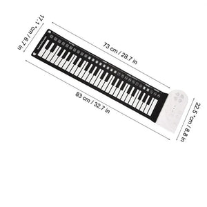 Portable Foldable Roll Up Piano 49 Keys Silicone Soft Keyboard Electronic Organ Hand Roll Piano Electronic Piano Instruments