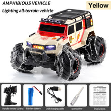 Load image into Gallery viewer, 9IMOD 1/16 RC Car Amphibious Stunt Vehicle 2.4G 4WD Police Car Waterproof Climbing Off-road Vehicle Cool Lights Dynamic Music

