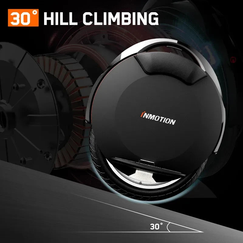 Original INMOTION V8S Electric Unicycle 72V 728Wh Battery 1000W Motor 35km/h Speed 70KM Range Smart EUC Balance E-wheel