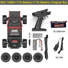 Load image into Gallery viewer, MJX 14209 Hypergo 1/14 V2.0 Rc Remote Control Car 3S/2S Battery 4WD Off-road Racing RC Truck 2.4G Brushless Drift Car Electric

