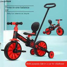 Load image into Gallery viewer, Children&#39;s Balance Bike Tricycle Pedal Bike Walker 2-3-6 Years Old Boys And Girls Treasure Three-in-one Bike With Push Handle
