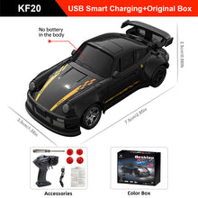 Load image into Gallery viewer, 1/64 2.4G High speed Drift R Car 4WD Remote Control Car Four Wheel Drive Radio Controlled Mini GTR
