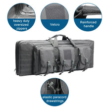 Load image into Gallery viewer, LQARMY 32 38 42 48 inch Tactical Double Rifle Case Molle Rifle Bag Sniper Airsoft Gun Case Backpack Hunting Gun Holster
