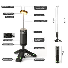 Load image into Gallery viewer, Outdoor Camping Lamp USB Type C Camp Light Telescopic for Adventure, Hiking, Camping, Live Streaming Telescoping LED Lantern
