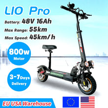 Load image into Gallery viewer, EU USA Warehouse 45KM/H 800W Power Portable Escooter Electric Scooter for Adults with 13AH 16AH Battery 10” Off-Road Tire
