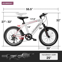 Load image into Gallery viewer, Bike, A20215 Kids Bicycle 20 Inch Kids Montain Bike Gear Shimano 7 Speed Bike for Boys and Girls, Bike
