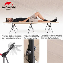 Load image into Gallery viewer, Naturehike Camping Cots Compact Ultralight Camping Bed Outdoor Beach Travel Tent Sleeping Fishing Cots Portable Folding Bed
