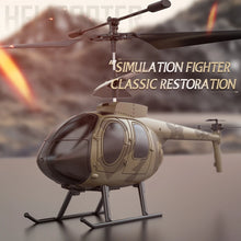 Load image into Gallery viewer, MD500 Scale RC Helicopter 6-Axis Gyro Stabilized Easy One-Click Takeoff/Landing Remote Control Aircraft Model Toys for Boys Gift
