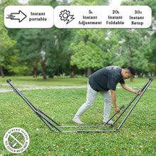 Load image into Gallery viewer, 3-Year Warranty Hammock Stand, 30s Foldable Hammock with Stand, 550 lbs Capacity Camping Hammock Stand
