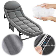 Load image into Gallery viewer, Portable Camping Cot Folding Sleeping Bed Outdoor Bed Comfortable Sleeping Cot Outdoor Indoor Camping Cot Adjustble Sleeping Bed
