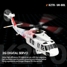 Load image into Gallery viewer, WLtoys K270 RC Helicopter 2.4G 6-Aixs Gyroscope 4CH Altitude Hold Optical Flow Brushless Remote Control Helicopter Toys For Kid
