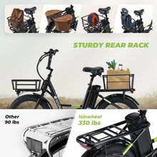 Load image into Gallery viewer, Electric Bike for Adults,750W Peak 20 mph Cargo Ebike Adult Electric Bicycles 55 miles Range E bike,48V 10.4Ah Removable Battery
