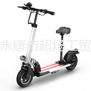 Electric Scooter Adult 10-inch Pneumatic Tire Anti-vibration Front And Rear Dual Hydraulic Shock-absorbing Scooter