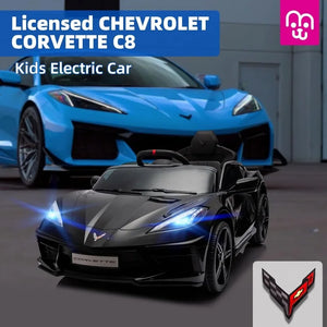 Electric Car for Kids 12V Licensed Chevrolet C8 Ride On Car Remote Control