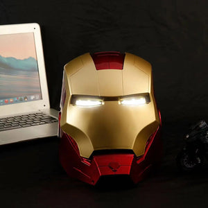 Iron Man Helmet Cosplay 1:1 Light Led Ironman Mask Pvc Action Figure