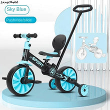 Load image into Gallery viewer, Children&#39;s Balance Bike Tricycle Pedal Bike Walker 2-3-6 Years Old Boys And Girls Treasure Three-in-one Bike With Push Handle
