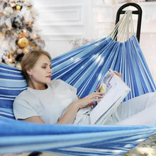 Load image into Gallery viewer, Hammock Stand and Hammock, 2 Person Steel Hammock Frame and Hammock, 550LBS Capacity, Backyard Camping Use
