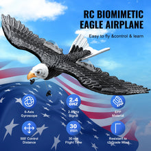 Load image into Gallery viewer, SucceBuy RC Plane Wingspan Eagle Aircraft Fighter 2.4G 2CH with 2 Batteries 6-Axis Glider Airplane Foam Boys Toys for Children
