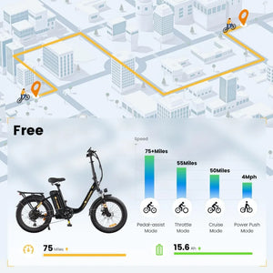 Electric Bike for Adults,1000W Peak Motor Ebike with 48V 15.6Ah Removable Battery up to 75+Miles 20MPH Commuter Electric Bicycle