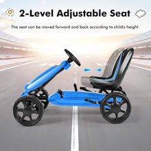 Load image into Gallery viewer, Go Kart,Kids Pedal Vehicles Racer Pedal Car with Adjustable Seat,4Wheel Powered Ride On Toy,Pedal Go Kart for Kids Ages 3-8
