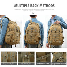 Load image into Gallery viewer, 40 Liters Hiking Tactical Backpack Men Outdoor Sport Travel Rucksack Molle Bag Hunting Hiking Backpack Reflector Duffle Bag

