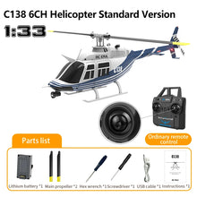 Load image into Gallery viewer, 1:33 C138 RC Helicopter Upgrade Airplane 6 Axis Gyro Altitude Hold 2.4G Remote Control Helicopter Plane Toys for Adult Kid
