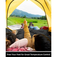 Load image into Gallery viewer, Double Sleeping Bag Ohuhu Sleeping Bags for Adults with 2 Pillows 2 Person Bag for Kids Waterproof Large Sleeping Bags
