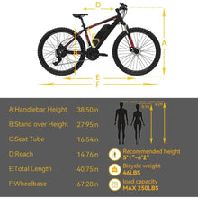 Load image into Gallery viewer, Electric Bike for Adults 26”, Mountain Ebike 350W Motor, 20MPH Victor 2.0 with 36V 10.4Ah Removable Battery, with 21 Speed Gears
