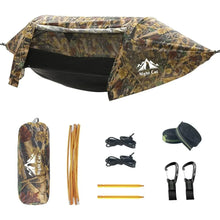Load image into Gallery viewer, Camping Hammock Tent with Mosquito Net and Rain Fly 1 Person Backpacking Bivvy Ground Tent with Tree Strap Swing Heavy
