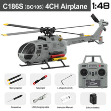 Load image into Gallery viewer, RC ERA C186S BO105 Helicopter Brushless 4CH Airplane 1/48 Optical Flow Positioning 6-Axis Gyro Three-speed Adjustment Helicopter
