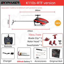 Load image into Gallery viewer, Wltoys XK K110s RC Helicopter BNF 2.4G 6CH 3D 6G System Brushless Motor RC Quadcopter Remote Control Drone Toys For Kids Gifts
