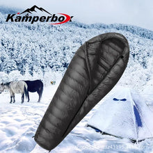 Load image into Gallery viewer, Ultralight Trekking Sleeping Bag Down Blanket Thermal for Cold Us Military Compression Winter Camping Waterproof Goose Warm
