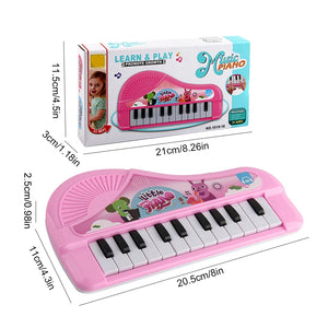 Mini Piano Toy Birthday Gift Musical Piano Toy Teaching Musical Instrument Multi-function Keyboard with 13 Keys for Girl Boy